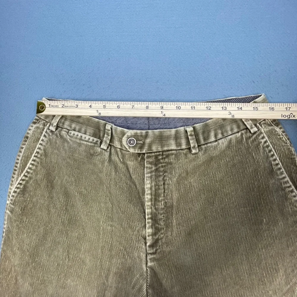 Hiltl Olive Green Chino Nobile Washcord Corduroy Chino Trousers Men 34x38